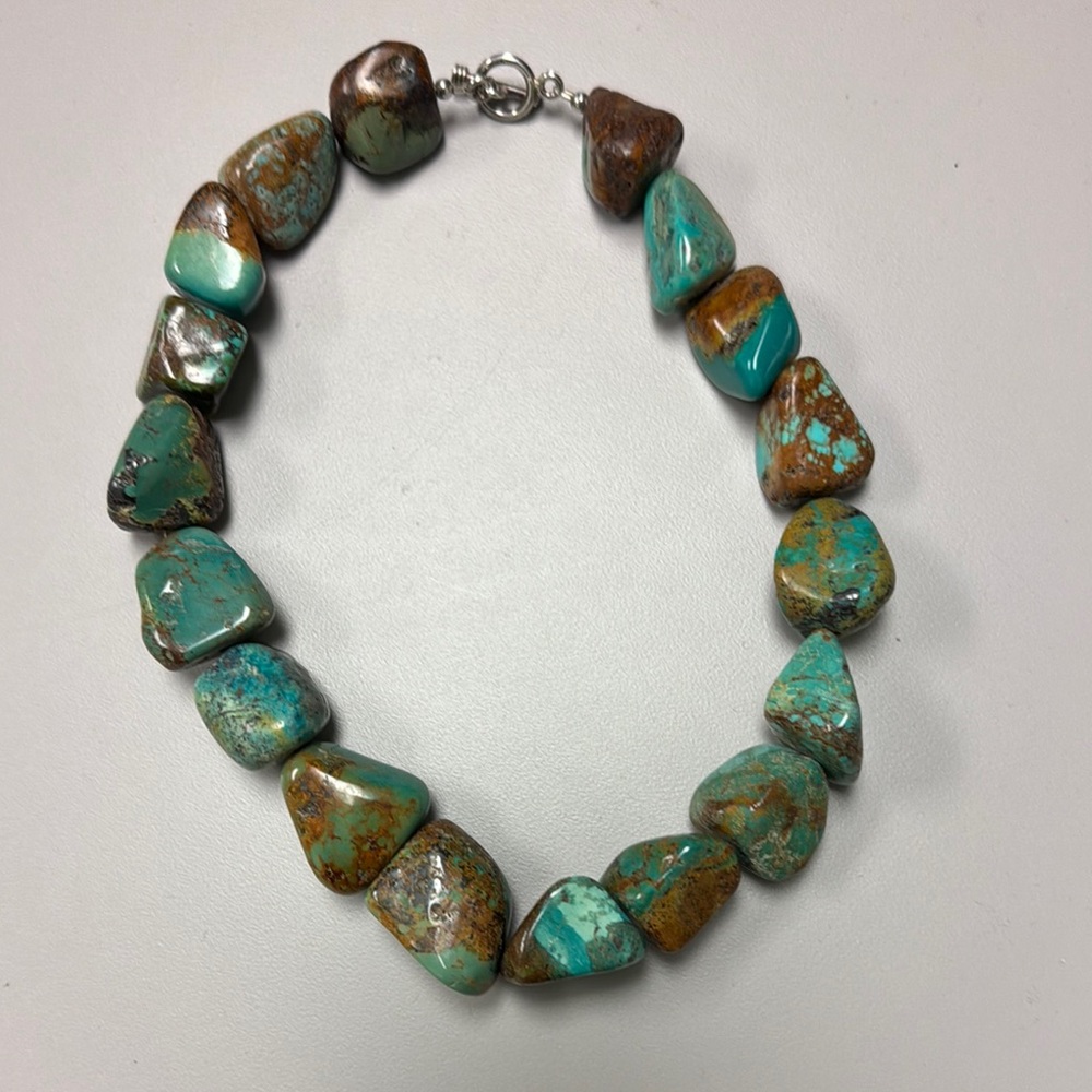 Native American Chunky Turquoise Necklace- 17 inch